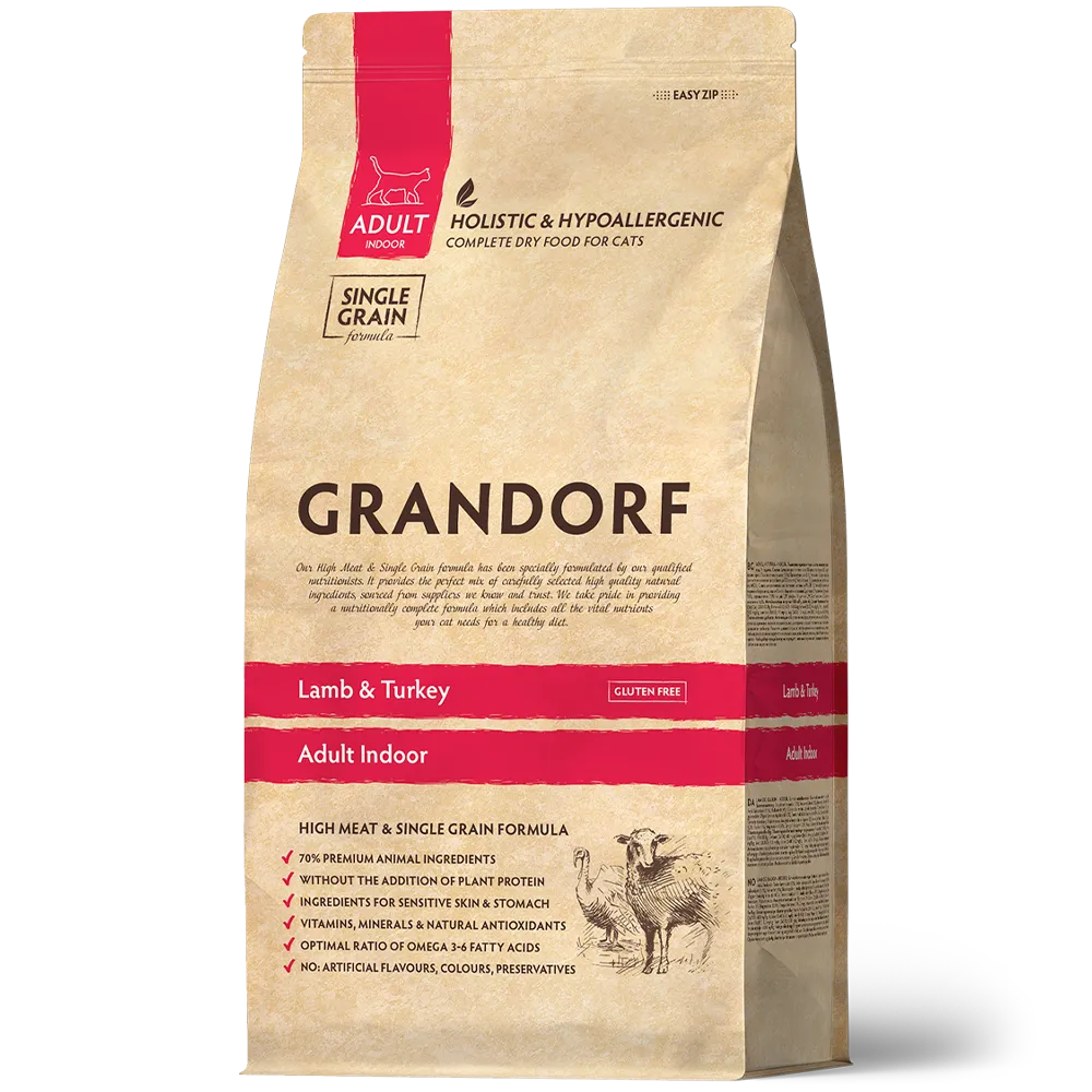 GRANDORF CAT Lamb&Turkey INDOOR (Ягненок с индейкой для кошек) 400 гр.